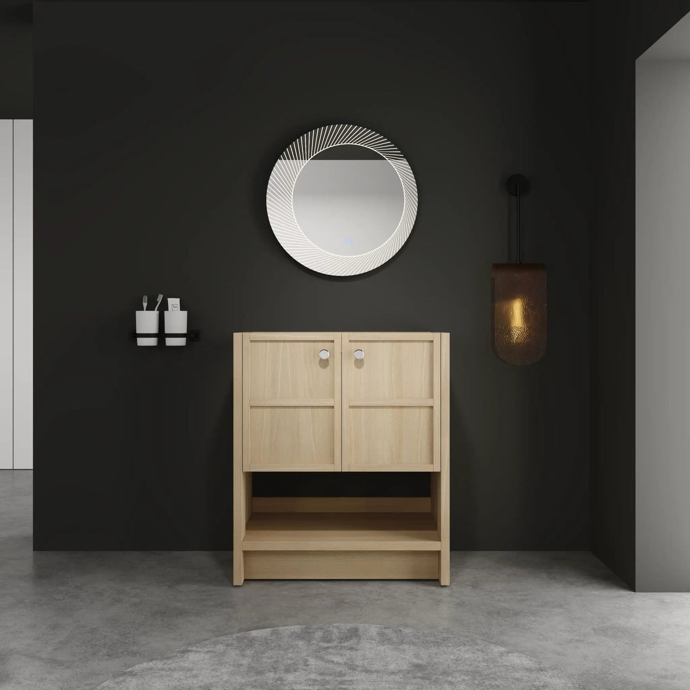 Modern Freestanding Bathroom Vanity With 2 Soft Closing Doors by HouseOfZazla