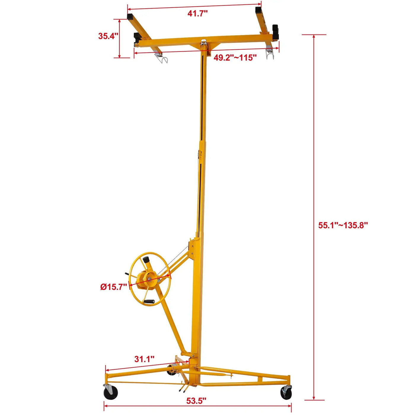 Heavy Duty Drywall Lift Panel Hoist with Adjustable Height by HouseOfZazla