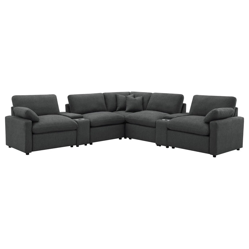 Collins 7-piece Modular Power Reclining Sectional Dark Grey by Unique Piece Furniture
