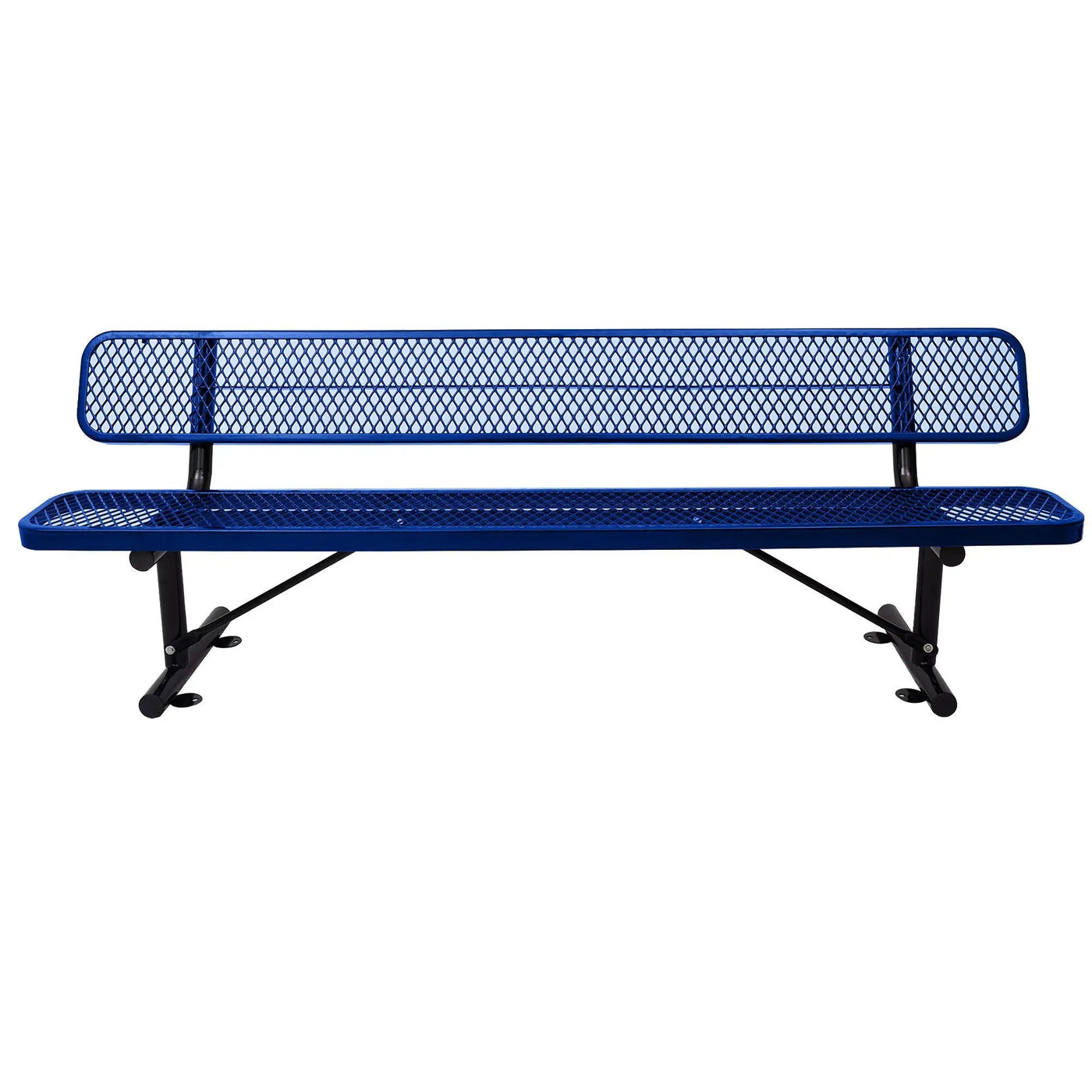 6' Outdoor Steel Bench With Backrest by Unique Piece Furniture