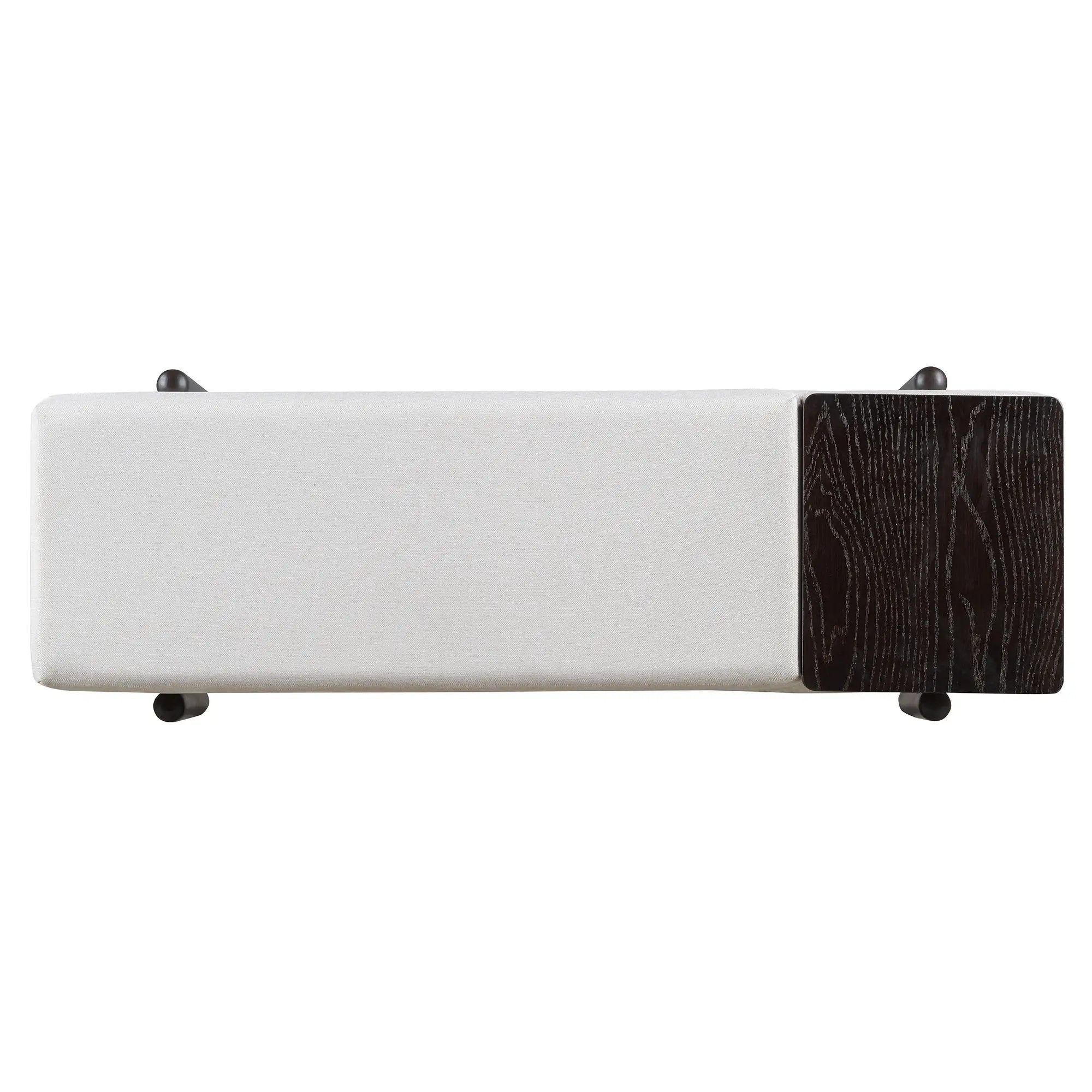 TREXM Farmhouse Upholstered Storage Bench with Hidden Compartment - Espresso by HouseOfZazla