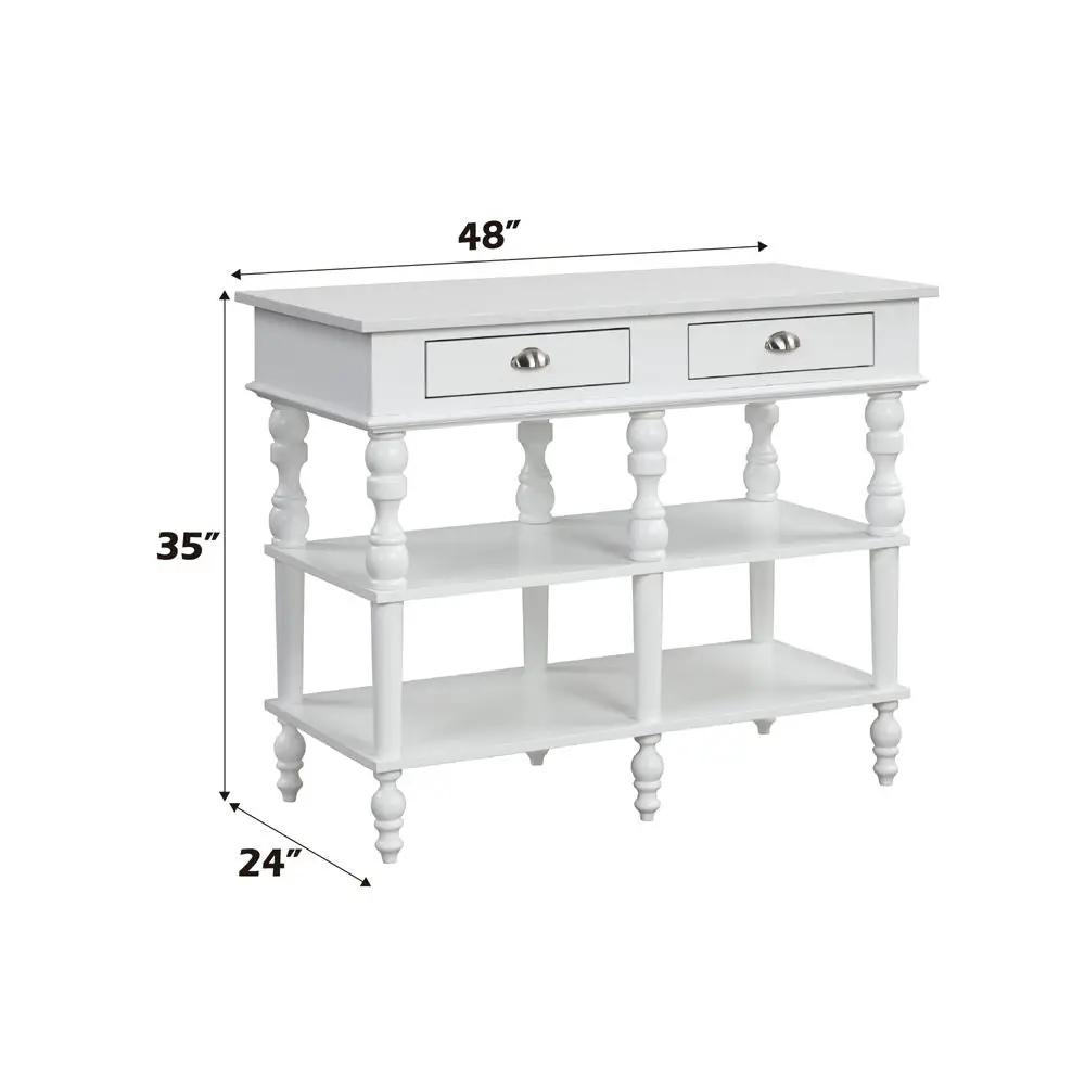 Rorratt - Kitchen Island - Marble Top & White by Unique Piece Furniture