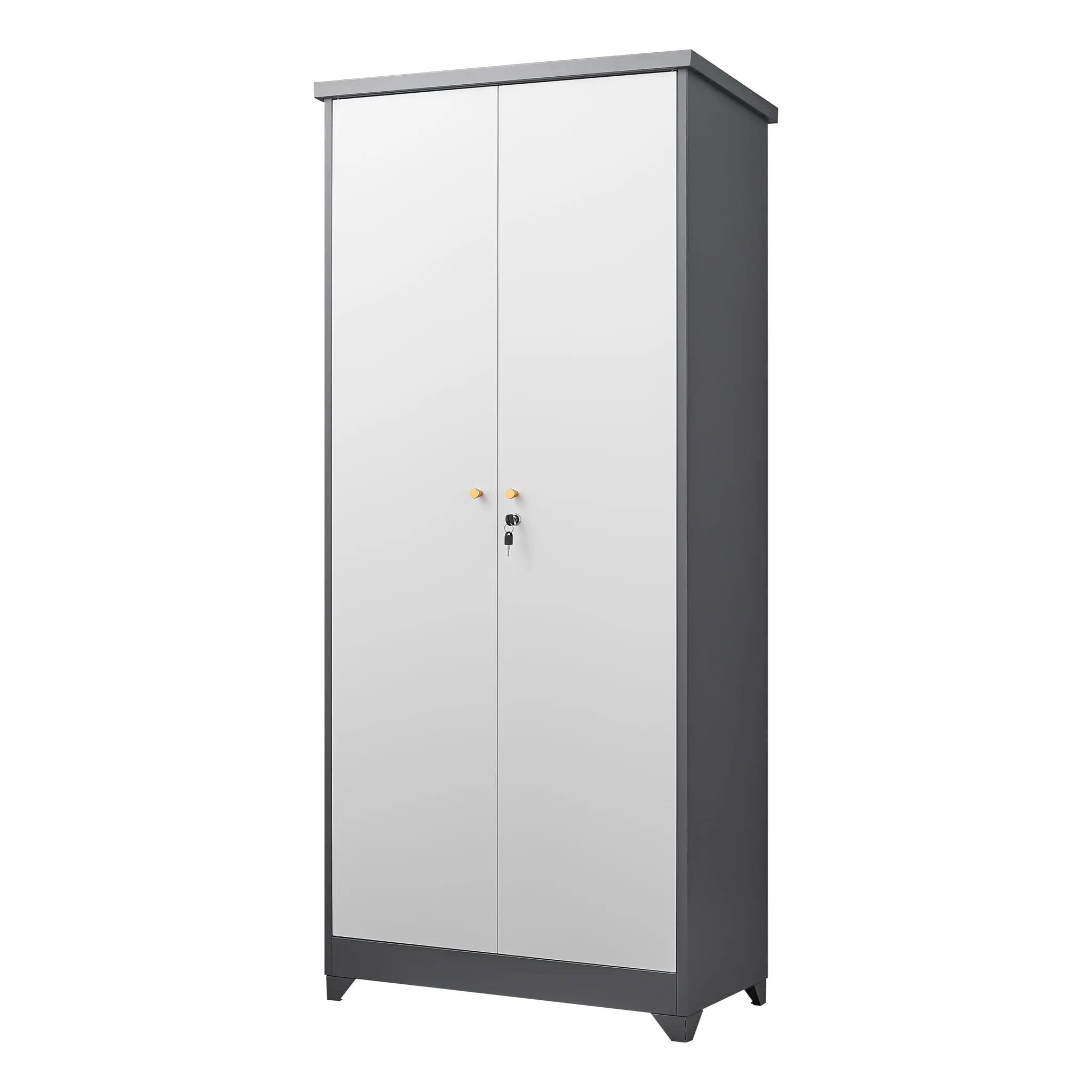 Outdoor Cabinet, Large Capacity Storage Vertical Tall Design With Shelves And Secure Lock by HouseOfZazla