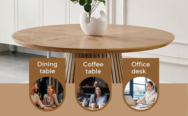 Wooden Dining Table - Modern Round Kitchen Design by HouseOfZazla