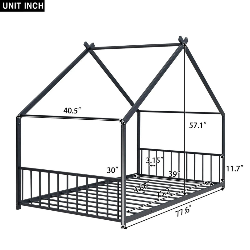 Metal House Bed by HouseOfZazla