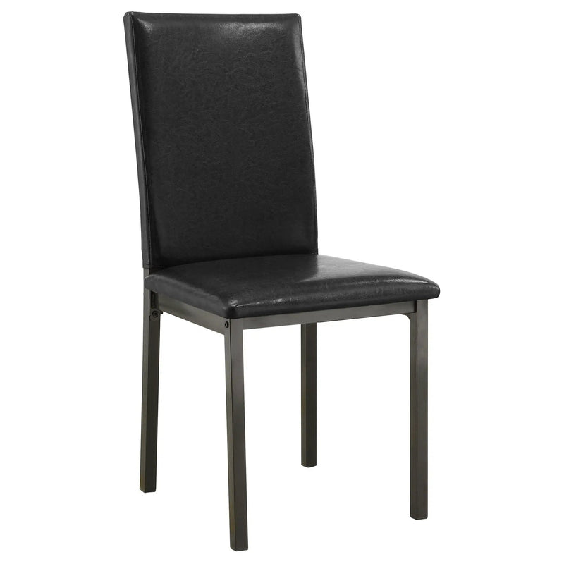 Garza Upholstered Dining Side Chair Black (Set of 2) by Unique Piece Furniture