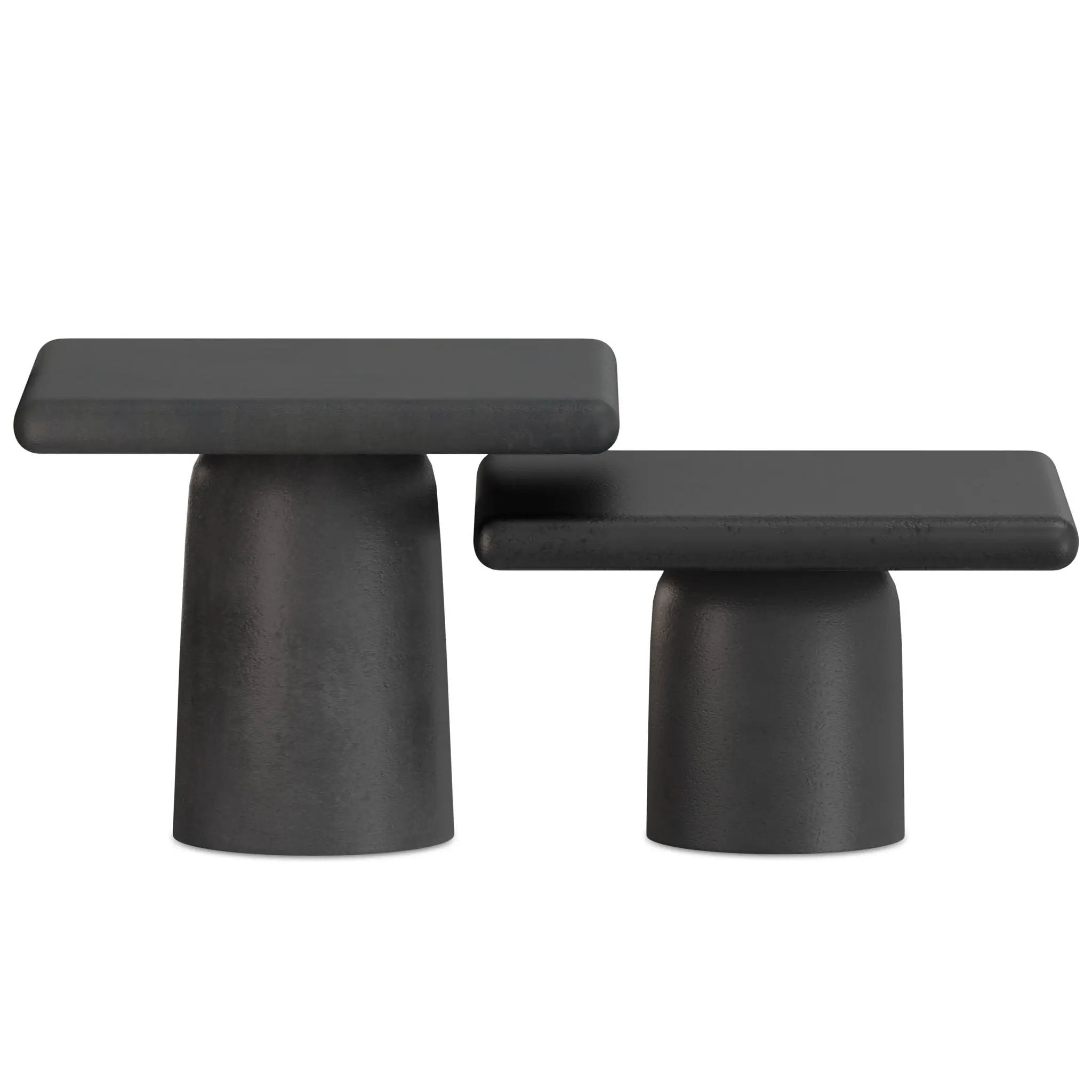Zachary - 2 Piece Set Cast Aluminum Coffee Table - Black by Unique Piece Furniture