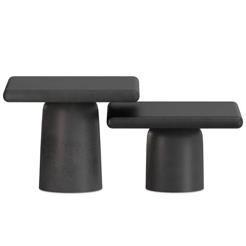 Zachary - 2 Piece Set Cast Aluminum Coffee Table - Black by Unique Piece Furniture