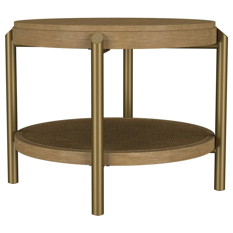 Arini 2-piece Round Coffee and End Table Set Sand Wash by Unique Piece Furniture