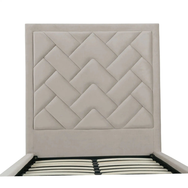 Crosby - Bed With Upholstered Headboard And Slats