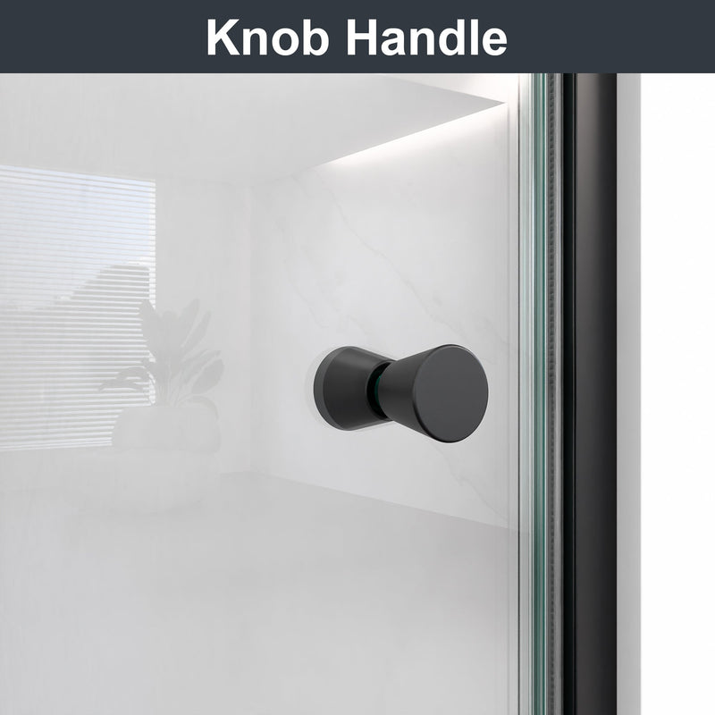 34"W x 72"H Frameless Circular Pivot Shower Door in Matte by HouseOfZazla