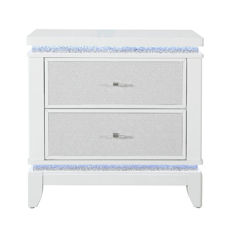 Adalid - Nightstand With Cooler, USB And Speaker - White by Unique Piece Furniture