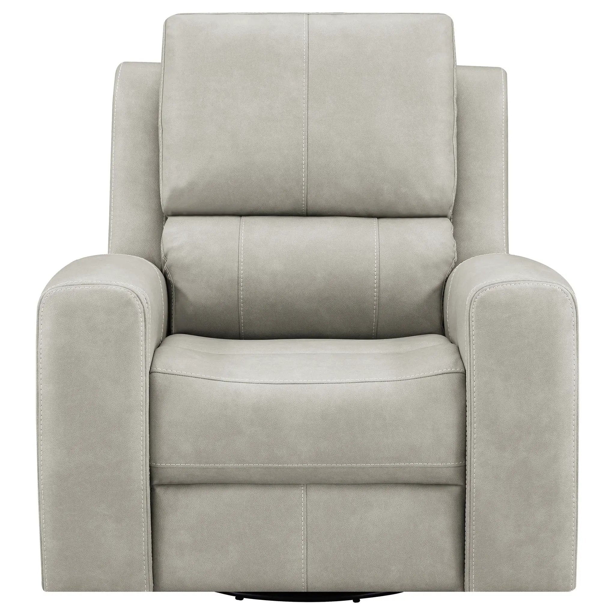 Brickston Triple Power Swivel Glider Recliner Grey by Unique Piece Furniture