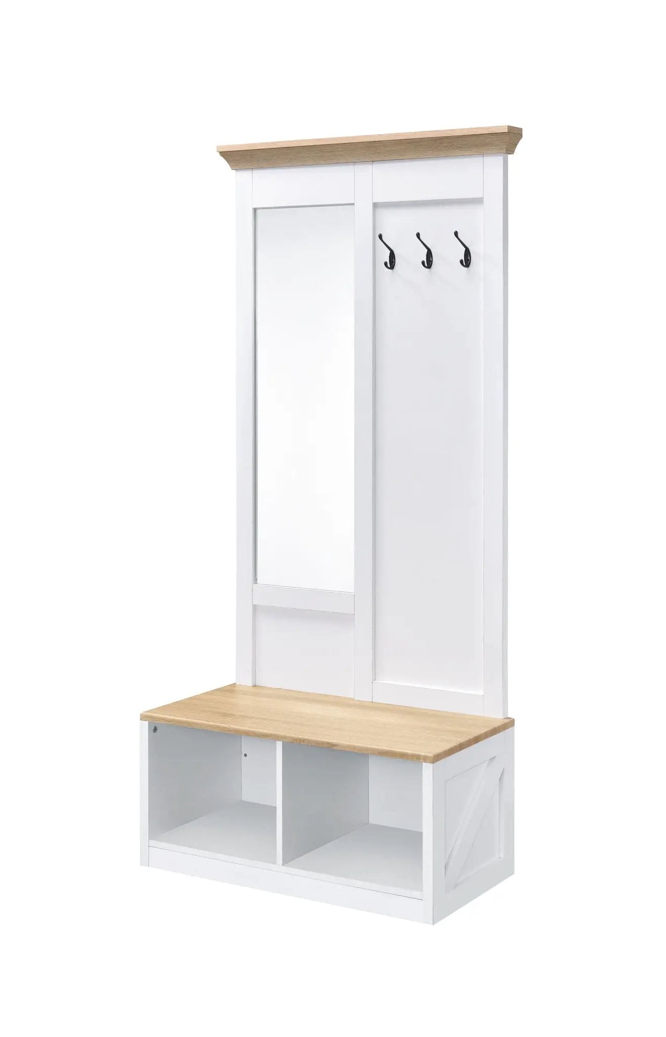 Melati - Hall Tree - Light Oak / White by Unique Piece Furniture