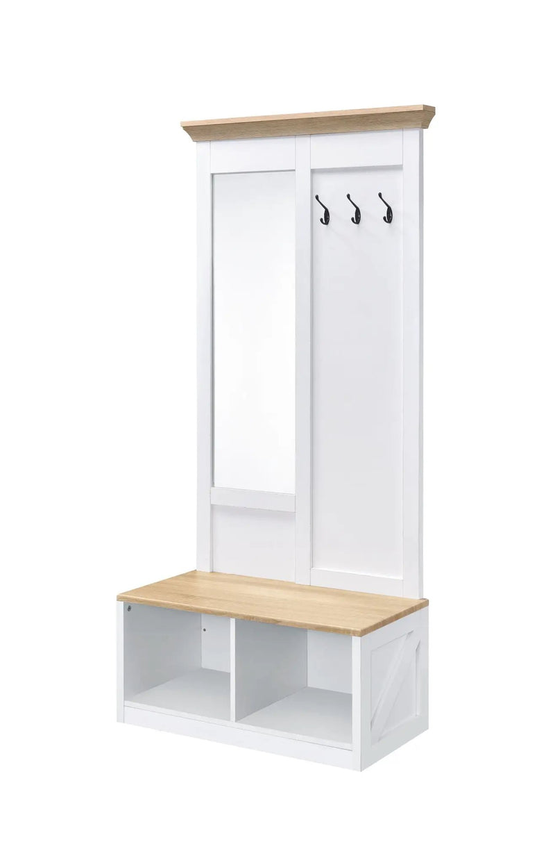 Melati - Hall Tree - Light Oak / White by Unique Piece Furniture
