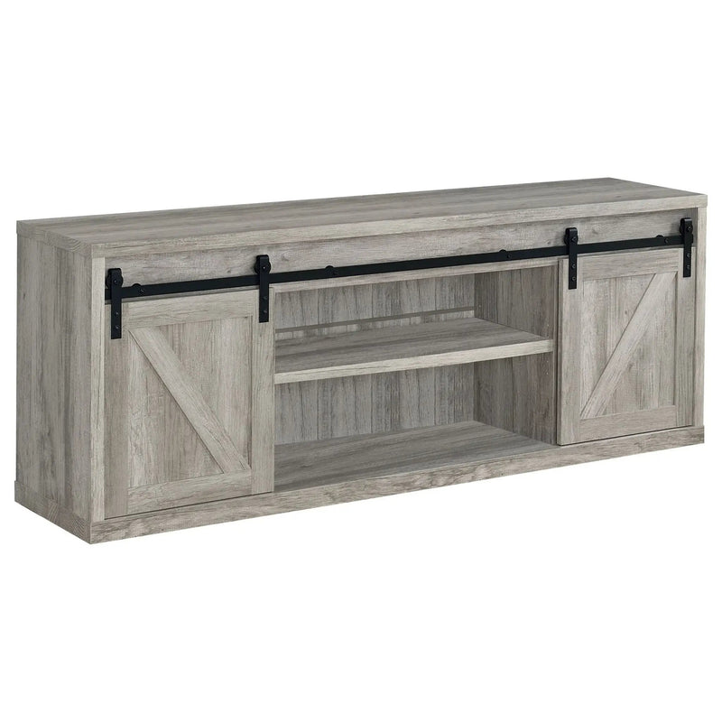 Brockton 2-door Engineered Wood 71-inch TV Stand Grey Driftwood by Unique Piece Furniture