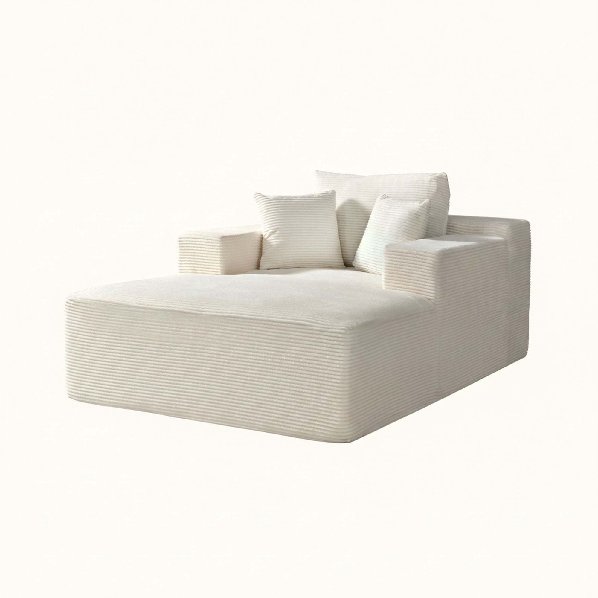 Convertible Chaise Lounge Chair With Wide Armrest & Throw Pillows by HouseOfZazla
