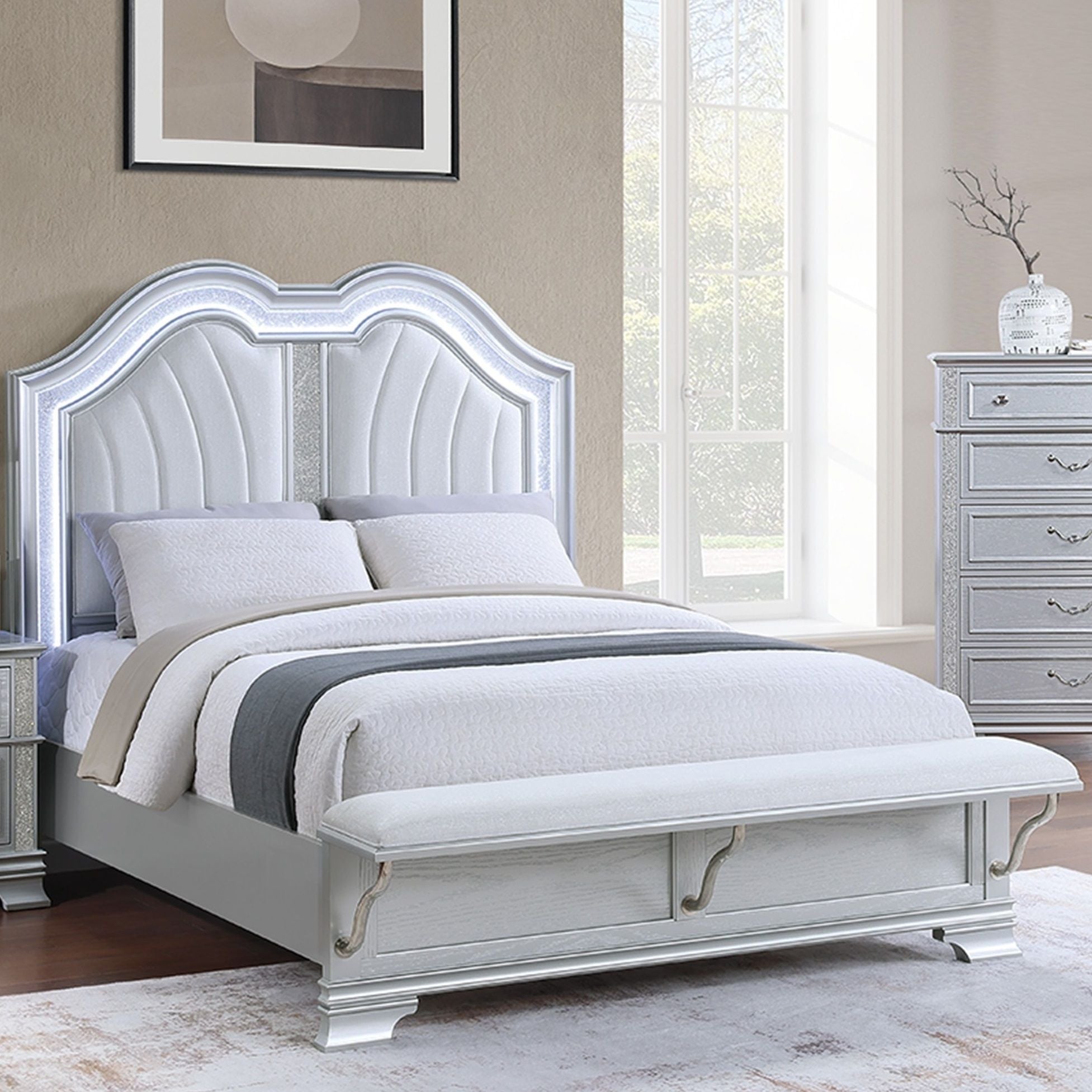 3 Piece Bedroom Set With Elegant Bed, 2 Nightstands by HouseOfZazla