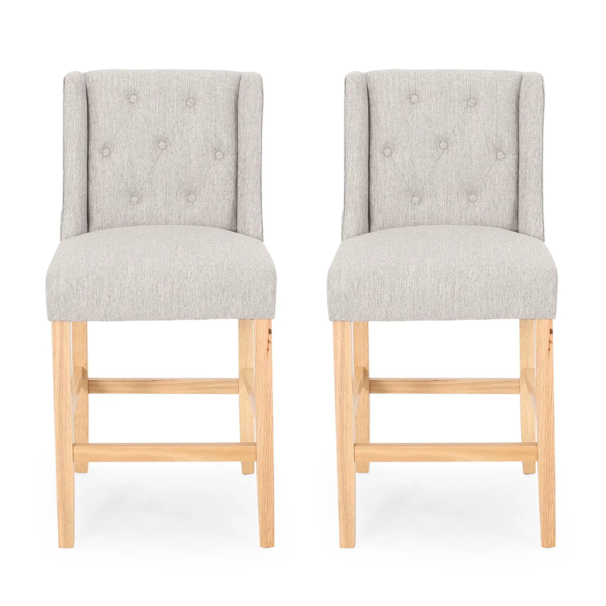 Vienna Contemporary Fabric Tufted & Wingback Counter Stools (Set of 2) by HouseOfZazla