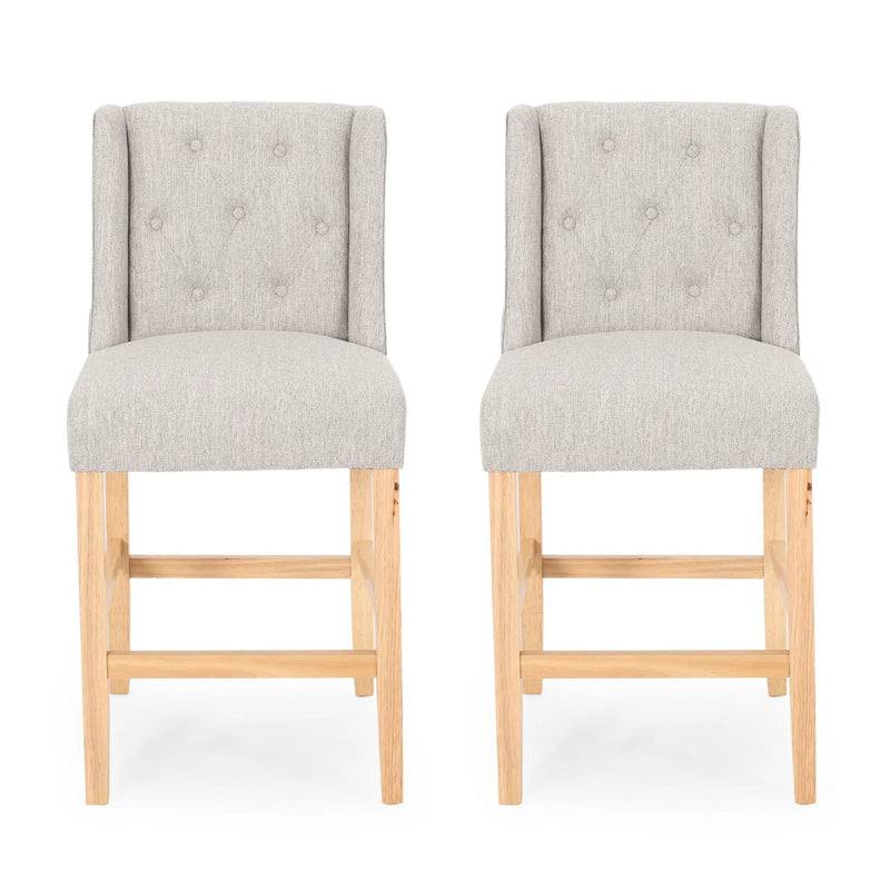 Vienna Contemporary Fabric Tufted & Wingback Counter Stools (Set of 2) by HouseOfZazla