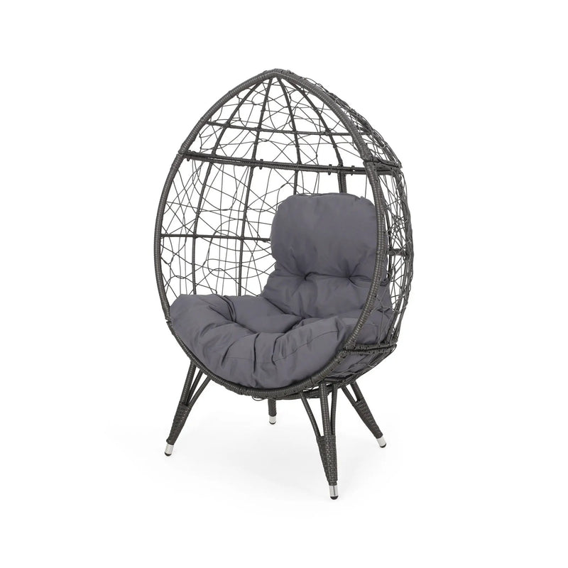 Cosmos - Round Hammered Iron Teardrop Chair by HouseOfZazla