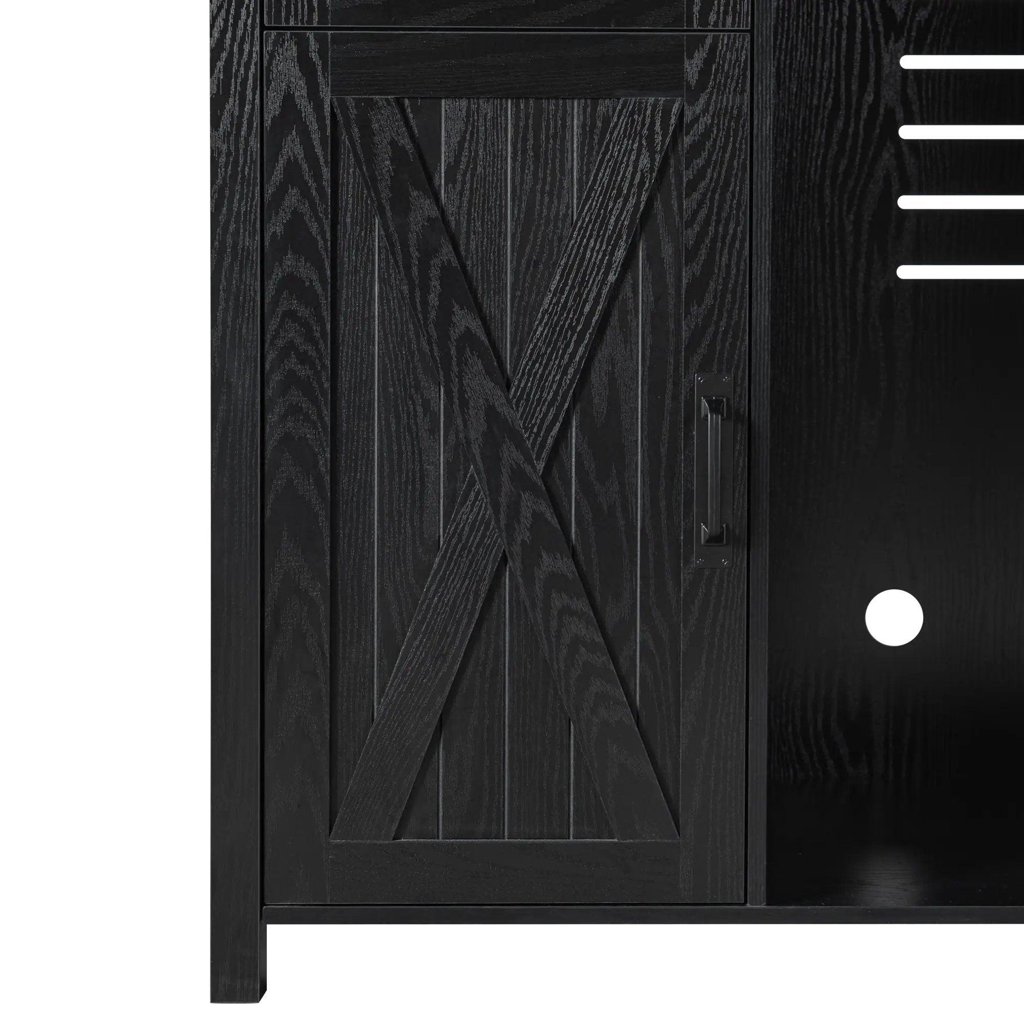 K&K 53.2" Farmhouse Fridge Cabinet with Power Outlet by HouseOfZazla
