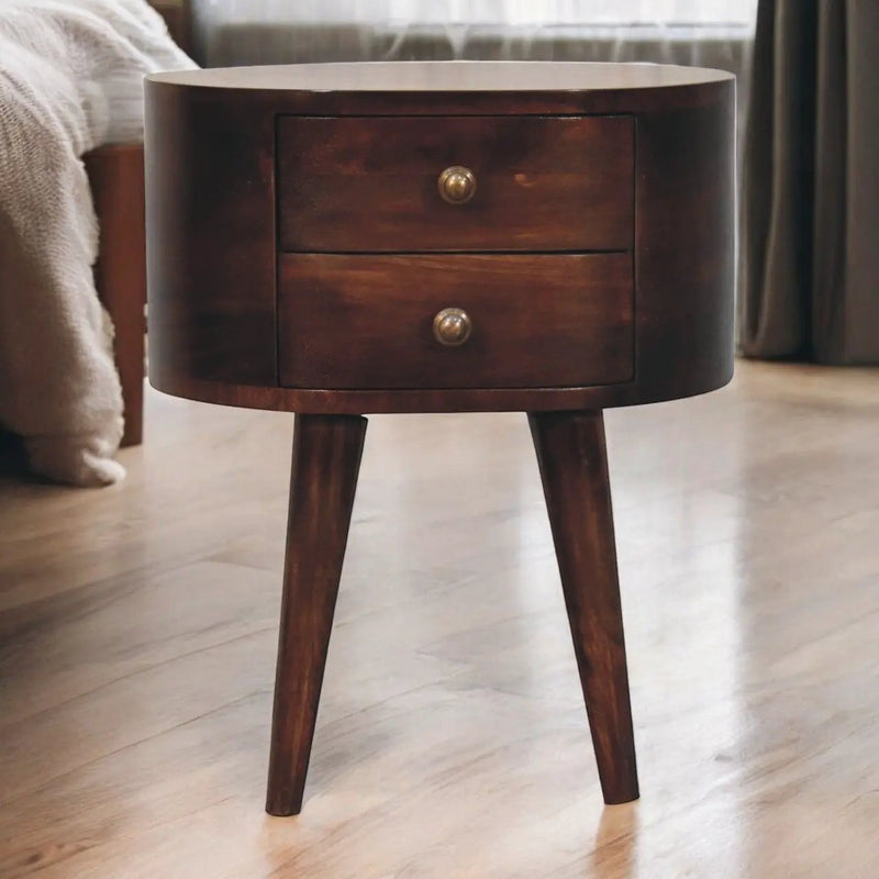 Rounded Bedside Table by Unique Piece Furniture