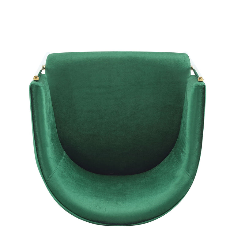 Modern Upholstered Dining Chair with Gold Metal Frame by HouseOfZazla