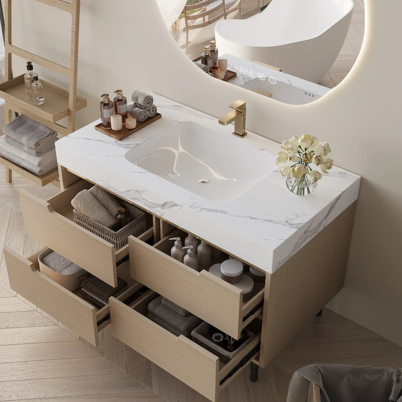 35.4" Modern Bathroom Vanity with Undermount Sink by HouseOfZazla