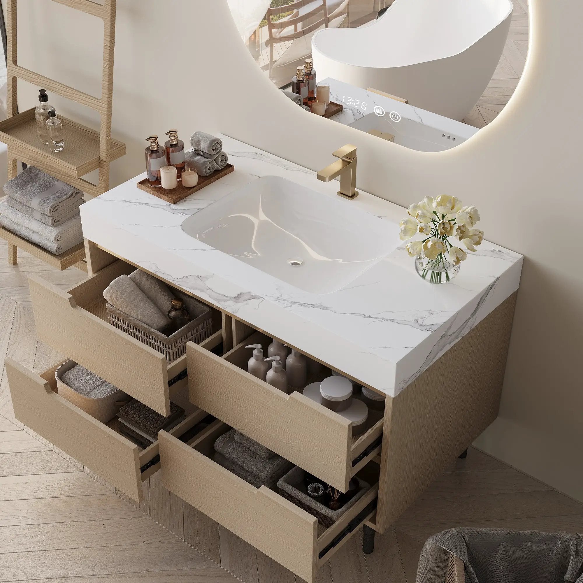 35.4" Modern Bathroom Vanity with Undermount Sink by HouseOfZazla