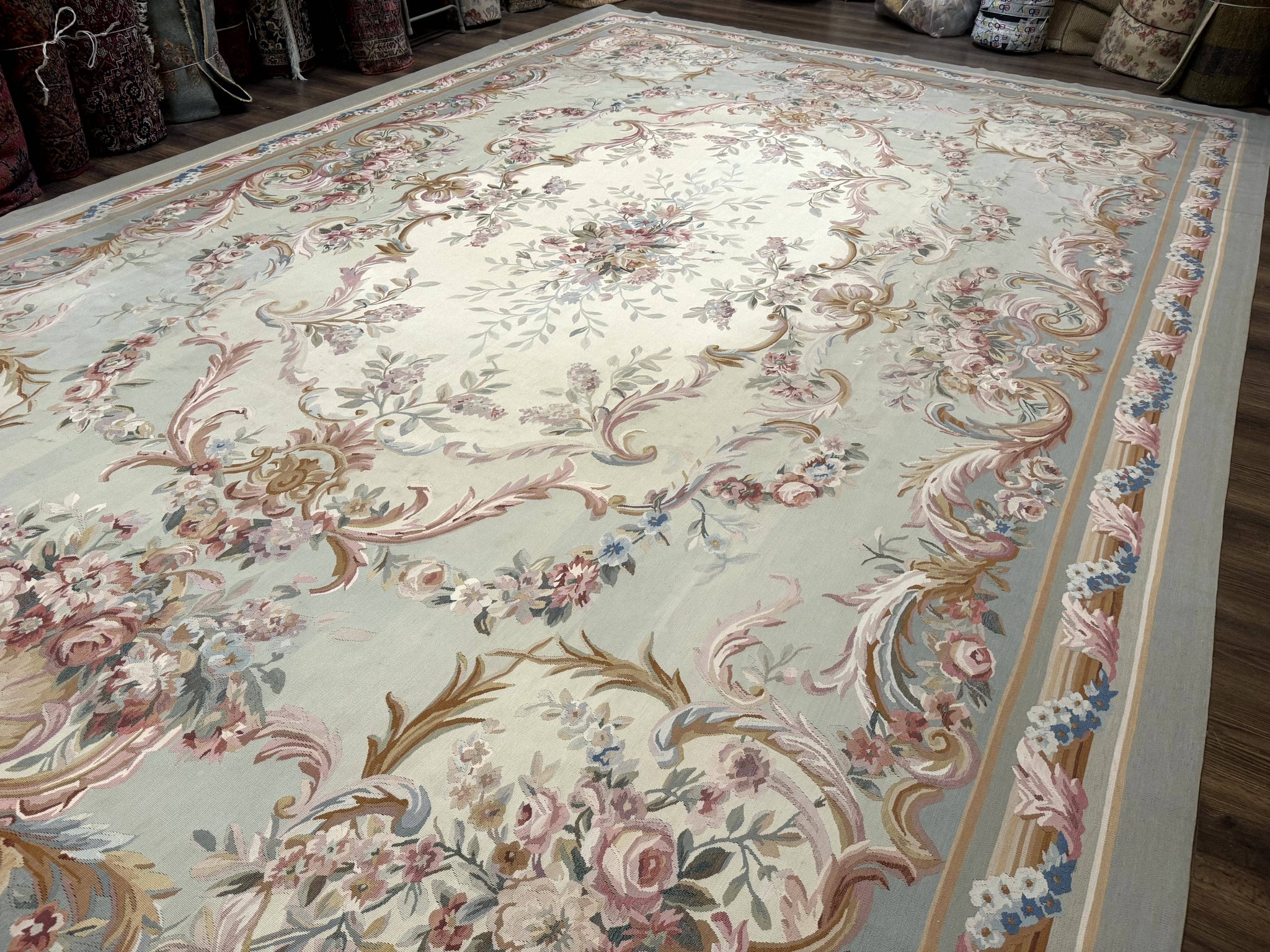 Palace Size Aubusson Rug 11x16, Large Aubusson Carpet by Jewel Rugs