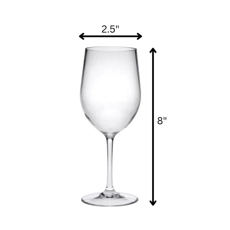 Leadingware Tritan Plastic Wine Glasses (Set of 4), Unbreakable, Bpa Free, 12Oz - Clear by HouseOfZazla
