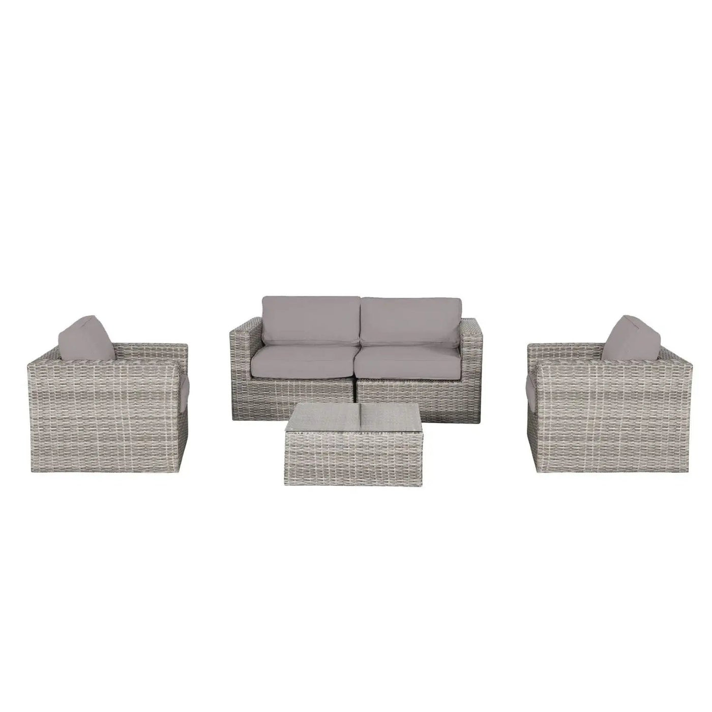 Wicker Seating Group Set With Table And Cushions by Unique Piece Furniture