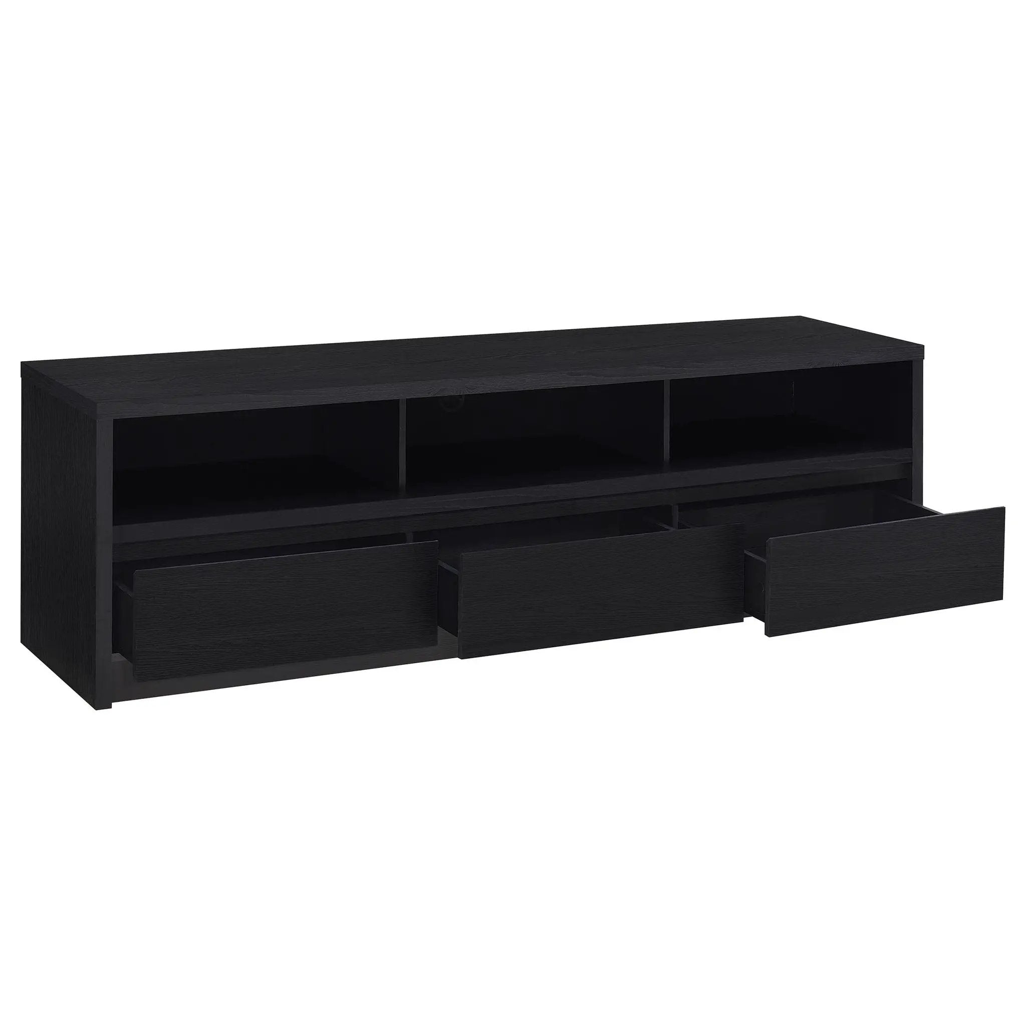 Rutland 78-inch 3-drawer TV Stand Media Console Black by Unique Piece Furniture