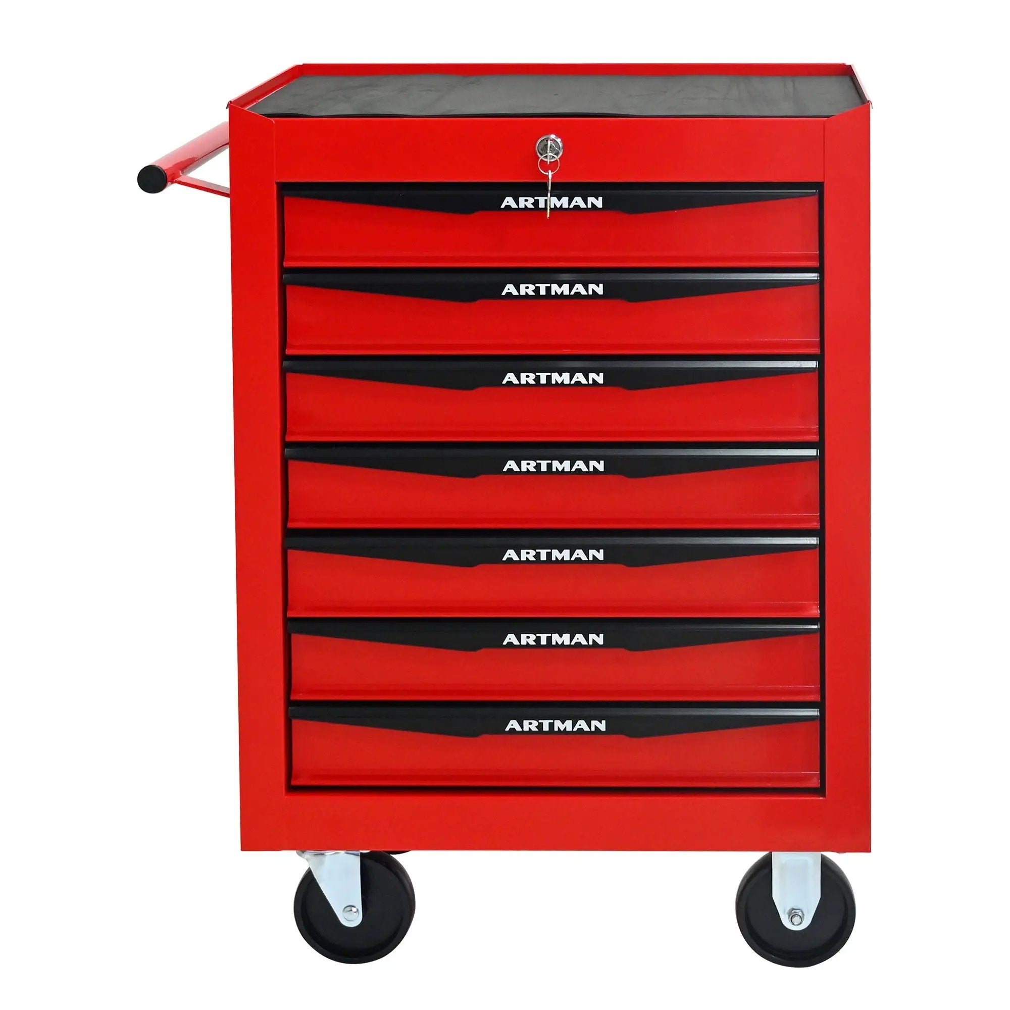 Rolling Metal Tool Chest With Drawers, Steel Storage Cabinet With Ball Bearing Slides by HouseOfZazla
