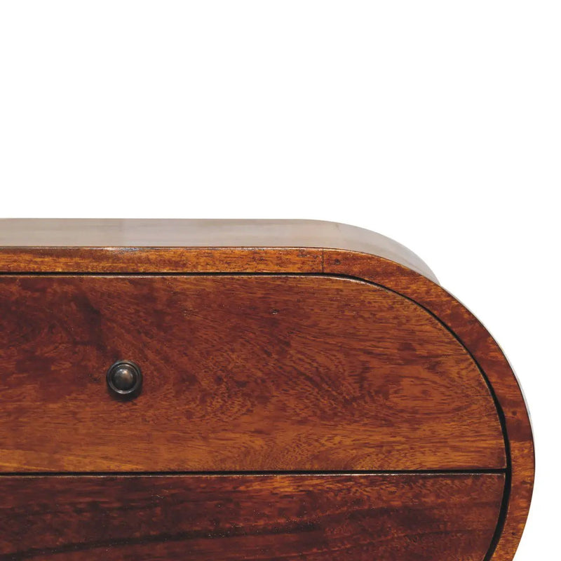 Large Chestnut Circular Bedside by HouseOfZazla
