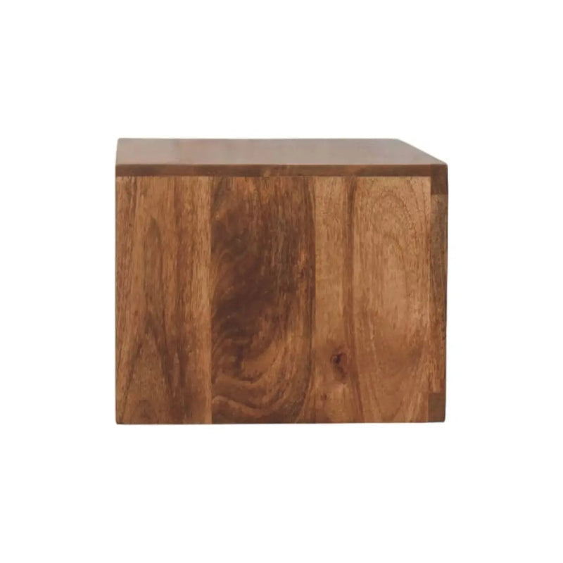 Solid Wood Arno Wall-Mounted Nightstand in Golden Teak by HouseOfZazla