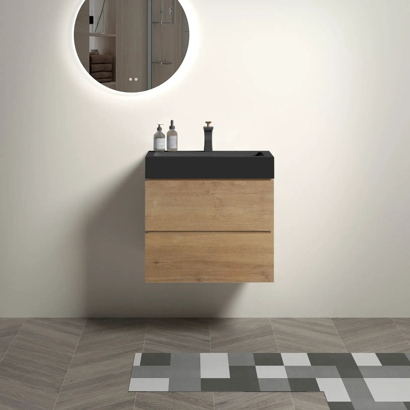 Alice Natural Oak Bathroom Vanity With Sink by HouseOfZazla