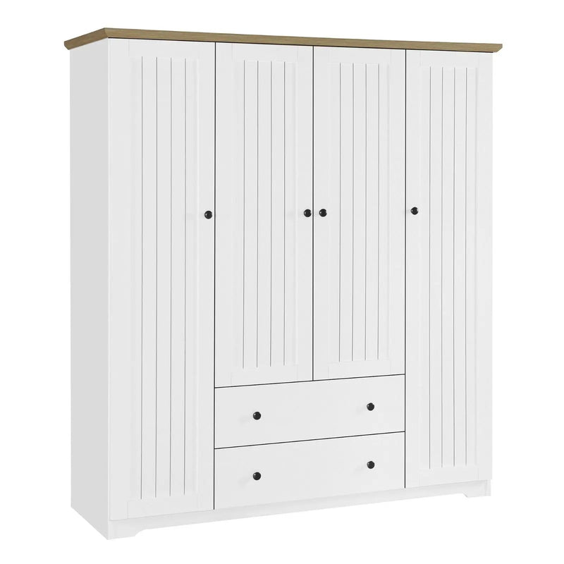 4 Door Wardrobe Armoire With 2 Drawers by Unique Piece Furniture