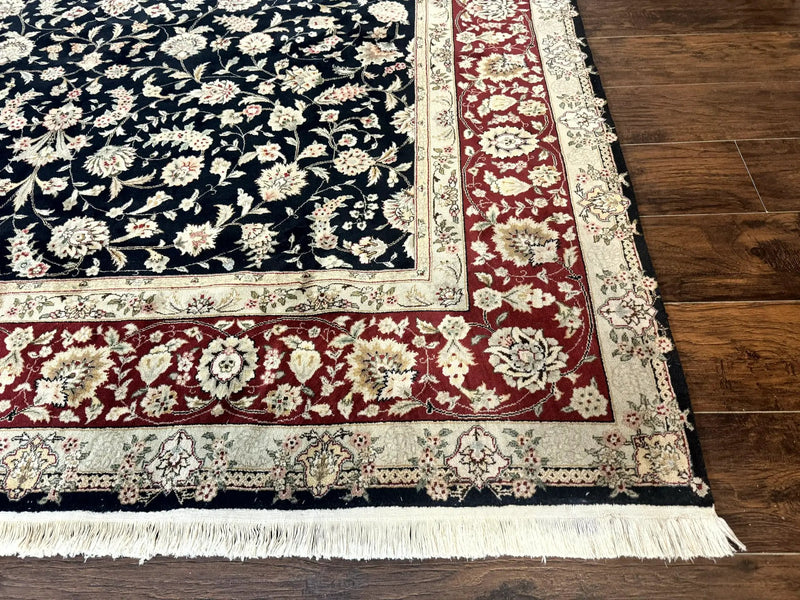 Black Pak Persian Rug 8x10, Floral Allover by Jewel Rugs