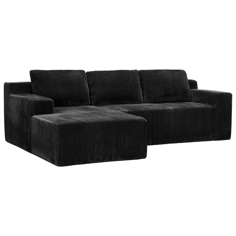 Corduroy Modular L Shaped Sectional Sofa by HouseOfZazla