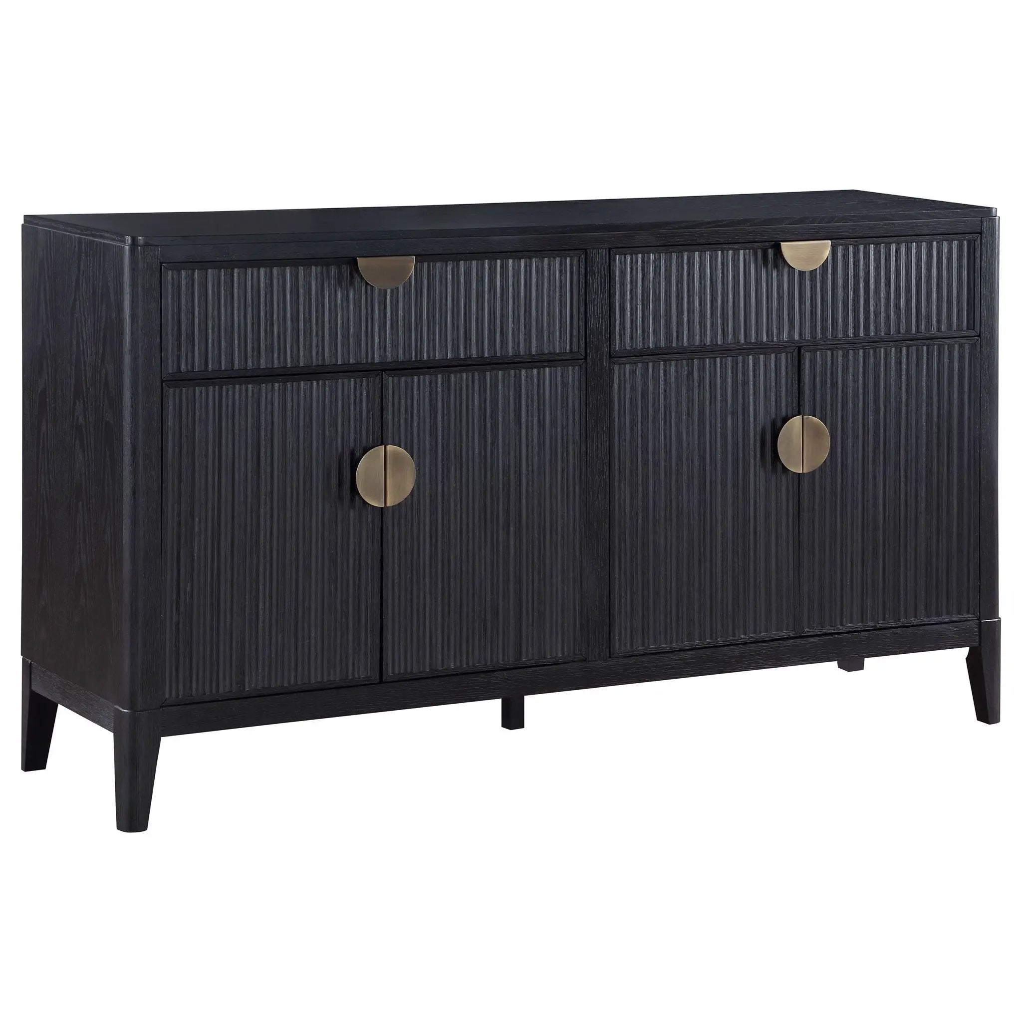 Mason - 2 Drawer Sideboard Storage Furniture - Black by HouseOfZazla