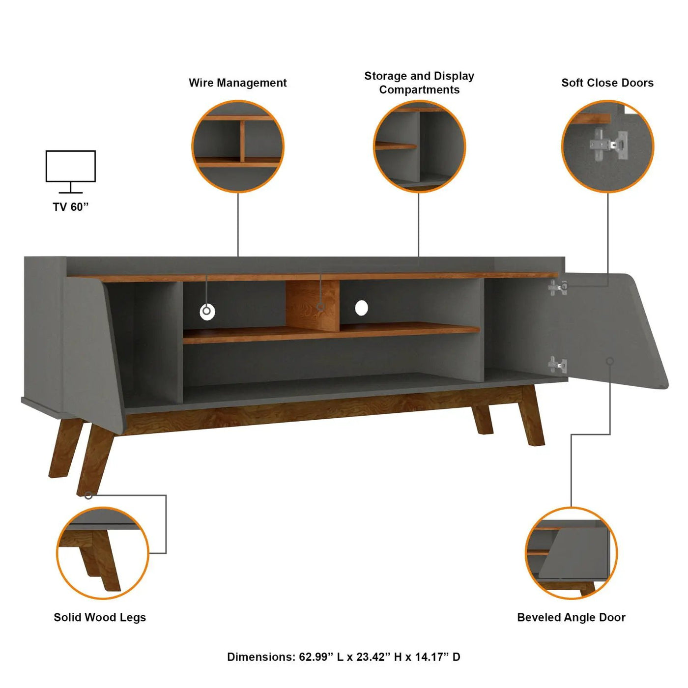 Marcus - TV Stand With 5 Shelves by HouseOfZazla