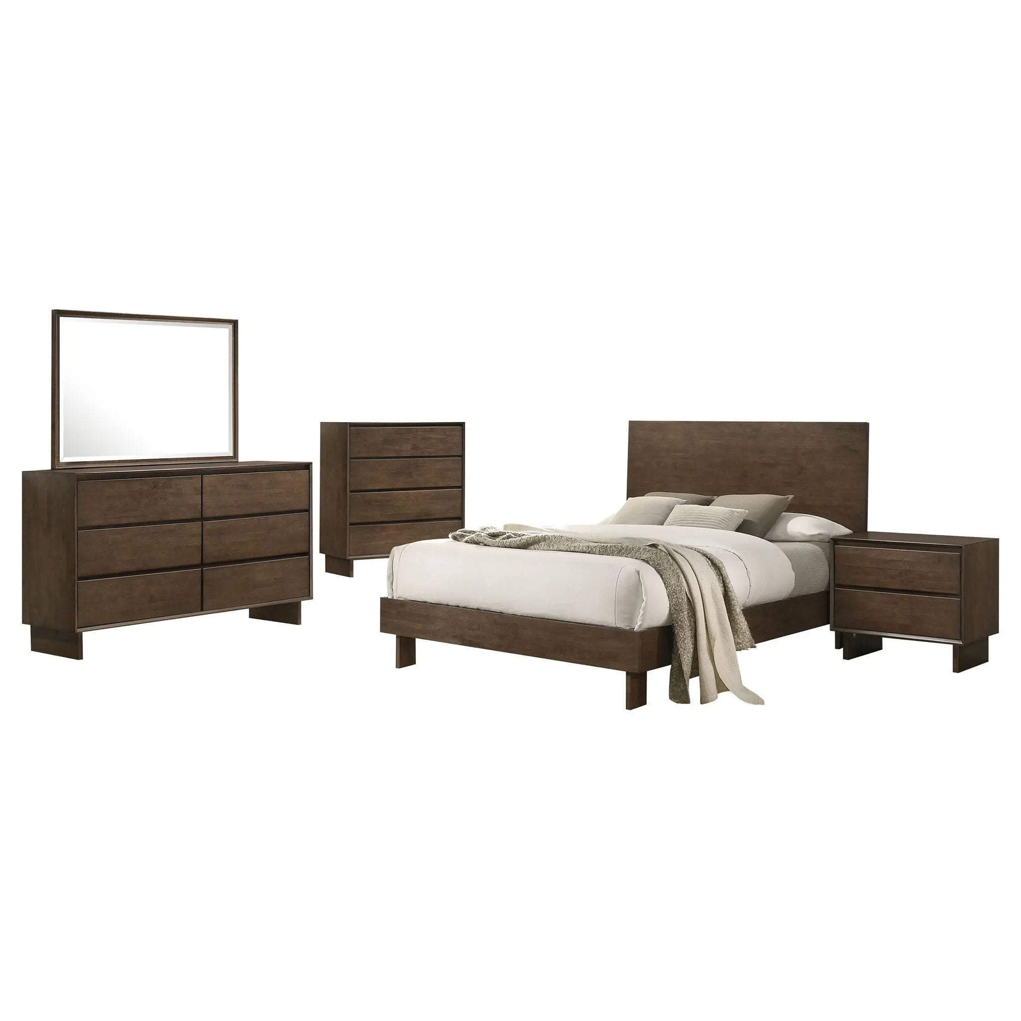 Glenwood 5-piece Queen Bedroom Set Warm Brown by Unique Piece Furniture