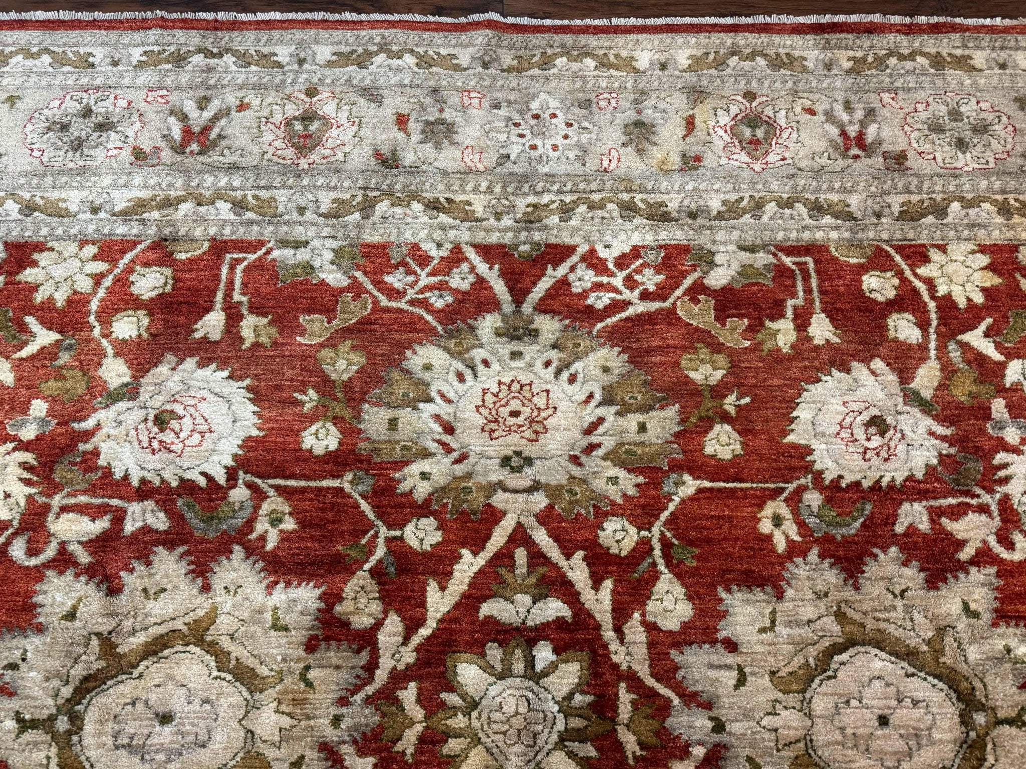 Pakistani Peshawar Rug 10x13, Burnt Orange, Large Handmade Wool Carpet by Jewel Rugs