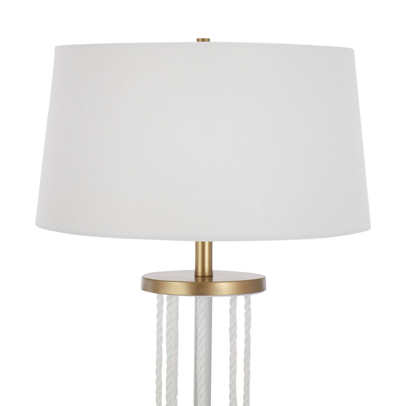 Rope Contemporary Floor Lamp - Natural / White by HouseOfZazla