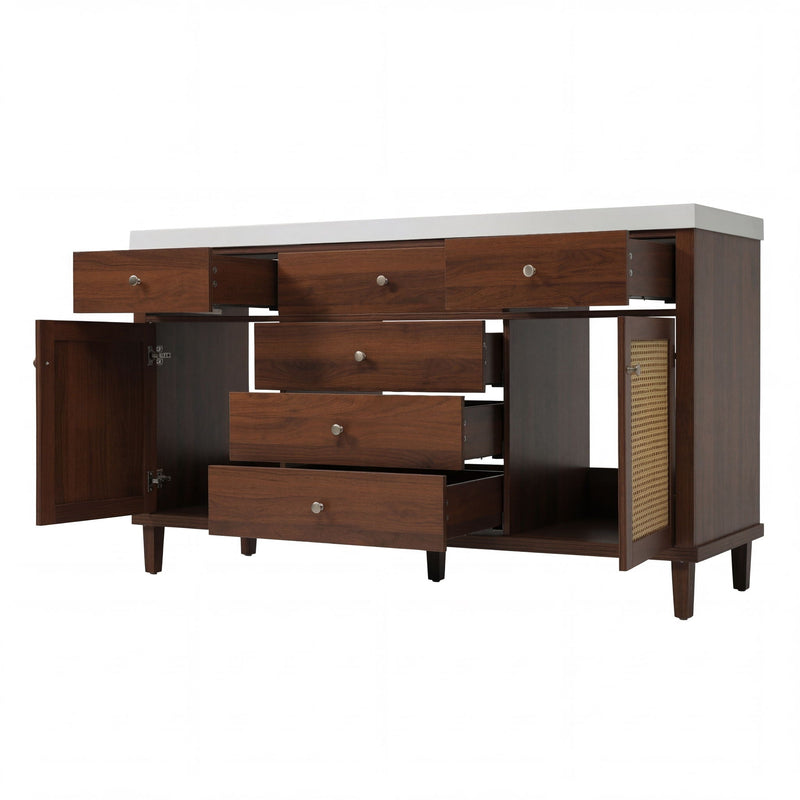 Bathroom Vanity With Sink, 5 Legs, Soft Close Drawers by HouseOfZazla