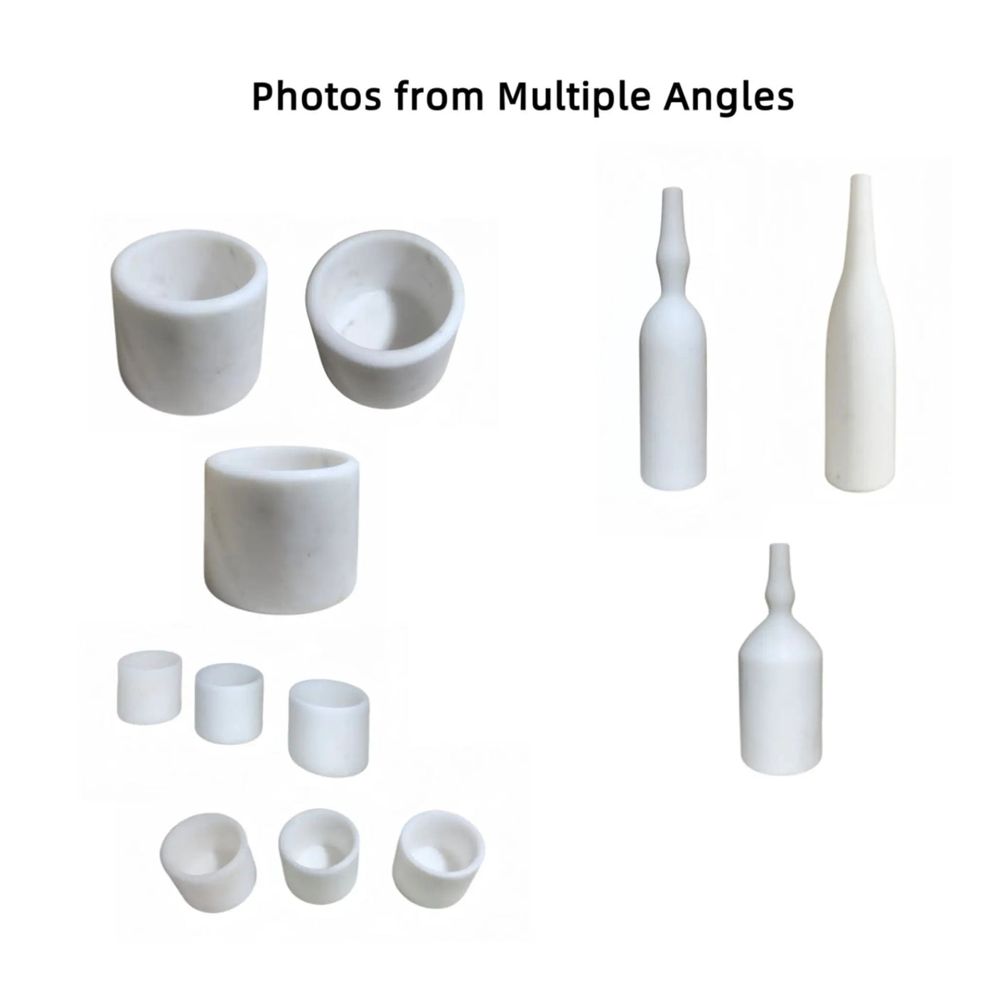 7 Pieces Luxury Natural Marble Living Room Accessories Set by Unique Piece Furniture