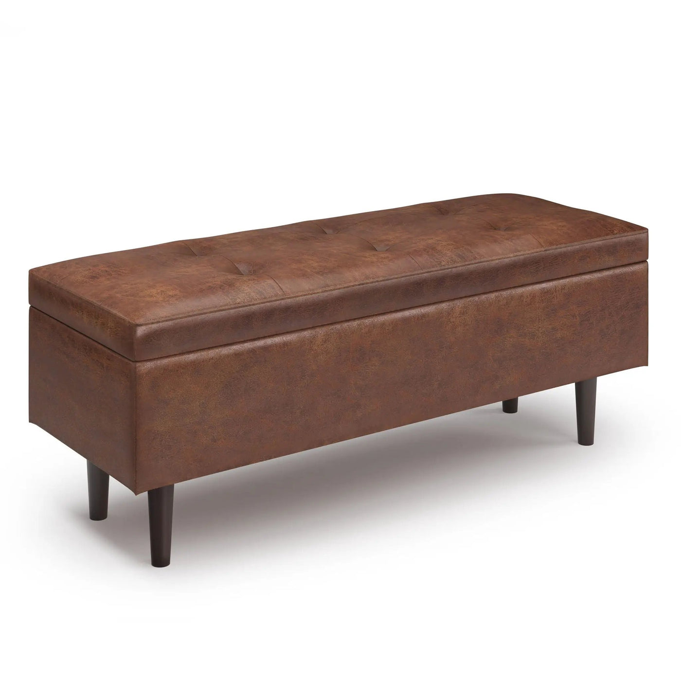 Shay - Large Square Coffee Table Storage Ottoman Mid-Century Style by Unique Piece Furniture