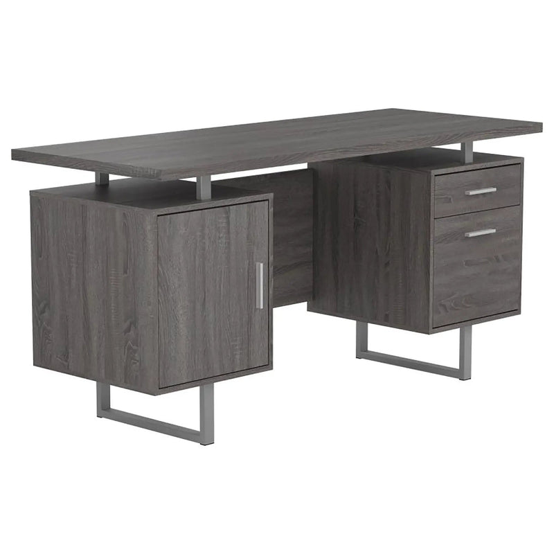 2 Drawer Floating Top Office Desk by HouseOfZazla